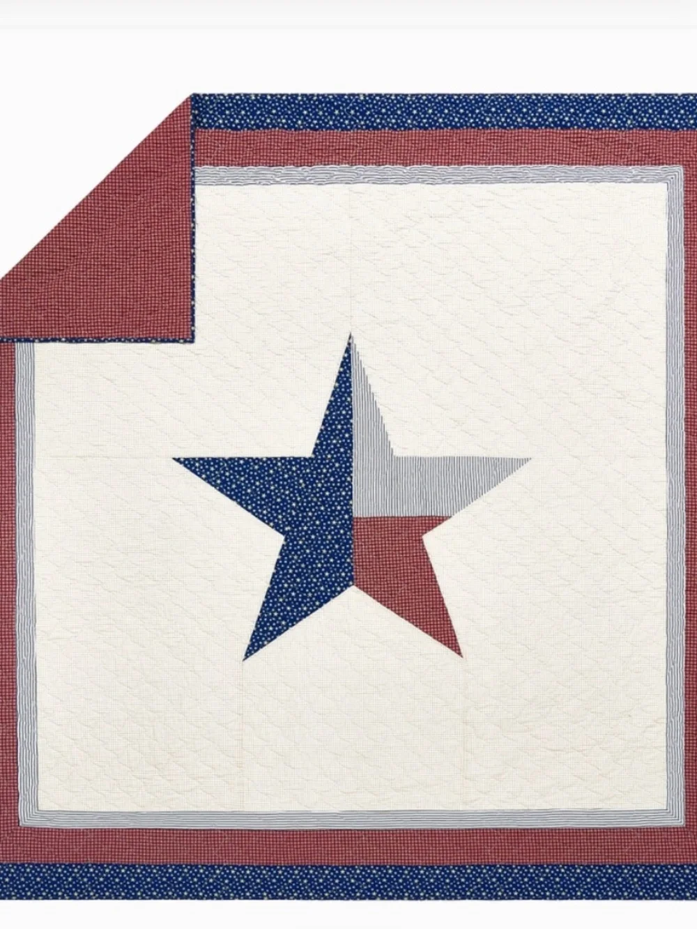 Lone Star Cotton King Quilt Set Texas Americana Bedding